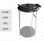 GESSERIT Bag holder bin Inox 120 liter Nerezový stojany a držáky pytlů L 01-777