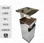 GESSERIT C 300 Inox Mirror Roof 50 liter Nerezový odpadkový koš s popelníkem L Zrcadlový 01-356