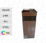 GESSERIT C 300 RAL 50 liter odpadkový koš s popelníkem kovový L Podle požadované barvy vzorníku 01-087