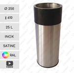 GESSERIT CINEMA 250x610 Inox 25 liter Odpadkový koš nerezová ocel L Leštěný 01-1167