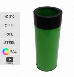 GESSERIT CINEMA 310 RAL 60 liter Odpadkový koš kovový L Podle požadované barvy vzorníku 01-807