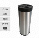 GESSERIT Domonkos Inox odpadkový koš na sklo Nerezová ocel Leštěný 01-006i