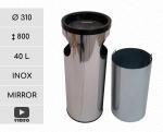 GESSERIT E 310 Inox Mirror 40 liter Nerezový odpadkový koš s popelníkem L Zrcadlový 01-360