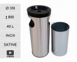 GESSERIT F 310 Inox 40 liter Nerezový odpadkový koš s popelníkem L Leštěný 01-039i