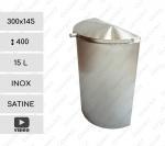 GESSERIT FF T Inox 15 liter Odpadkový nástěnný koš nerezový L Leštěný 01-781