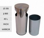 GESSERIT K 310 Inox Mirror 40 liter Odpadkový koš nerez ocel L Zrcadlový 01-366