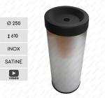 GESSERIT M 250 Inox popelník nerez ocel  Leštěný 01-753