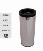 GESSERIT N 250 Inox Mirror popelník nerez ocel  Zrcadlový 01-755