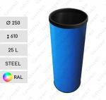 GESSERIT O 250 RAL 25 liter Koš na odpad kovový L Podle požadované barvy vzorníku 01-773