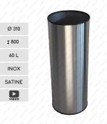 GESSERIT O 310 Inox 60 liter koš na smetí nerez ocel L Leštěný 01-775