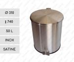 GESSERIT RG-50/300 Industry 50 liter nášlapný odpadkový koš nerezový L Leštěný 01-033