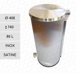 GESSERIT RG-80/400 Industry 80 liter nerezový odpadkový koš Pedálový L Leštěný 01-095