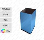 GESSERIT S 250x250x390 RAL 20 liter Odpadkový koš kovový L Podle požadované barvy vzorníku 01-782-RAL