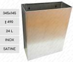 GESSERIT SZF Inox 24 liter Nástěnný odpadkový koš L Leštěný 01-346