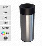 GESSERIT Torda 310 Inox 60 liter nádoba na odpad nerezová ocel L Leštěný 01-091