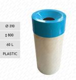 GESSERIT Torda Plastic White 310 60 liter kovový Koš na odpadky L Bílá 01-758