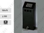 MV Cigarette Receptacle Black Wall 02 popelník nástěnný Černá 01-1081
