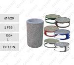 MV Concrete garbage bin + blue ashtray 100 liter odpadkový koš venkovní beton Modrá 100+ L 01-1140b