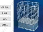 MV SQ hot dip galvanised steel basket 50 liter Stojany na odpadkové pytle Ocel L [NA] 01-1071