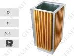MV SQ wood, steel, brown 65 liter venkovní odpadkový koš dřevo/Ocel Hnědá L 01-1065