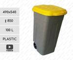 Recycling grey-yellow 100 liter Odpadkový koš na tříděný odpad Plast Šedá, Žlutá L 01-1103y