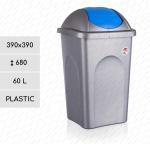 STFP grey-blue swing 60 liter popelnice na tříděný odpad Plast Šedá, Modrá L 01-1029be