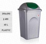 STFP grey-green swing 60 liter Odpadkový koš na tříděný odpad Plast Šedá, Zelená L 01-1029g