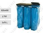 Waste bag holder black 3x70 liter Stojany a držáky pytlů Ocel, Plast L Černá 01-1090
