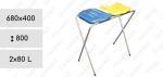 Waste bag holder blue-yellow 2x80 liter Stojany na odpadkové pytle Ocel, Plast L Žlutá, Modrá 01-1094bey
