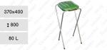Waste bag holder green 80 liter Stojany na odpadkové pytle Ocel, Plast L Zelená 01-1093g