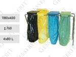 Waste bag holder yellow, blue, green, black 4x80 liter Stojany a držáky pytlů Ocel, Plast L 01-1091